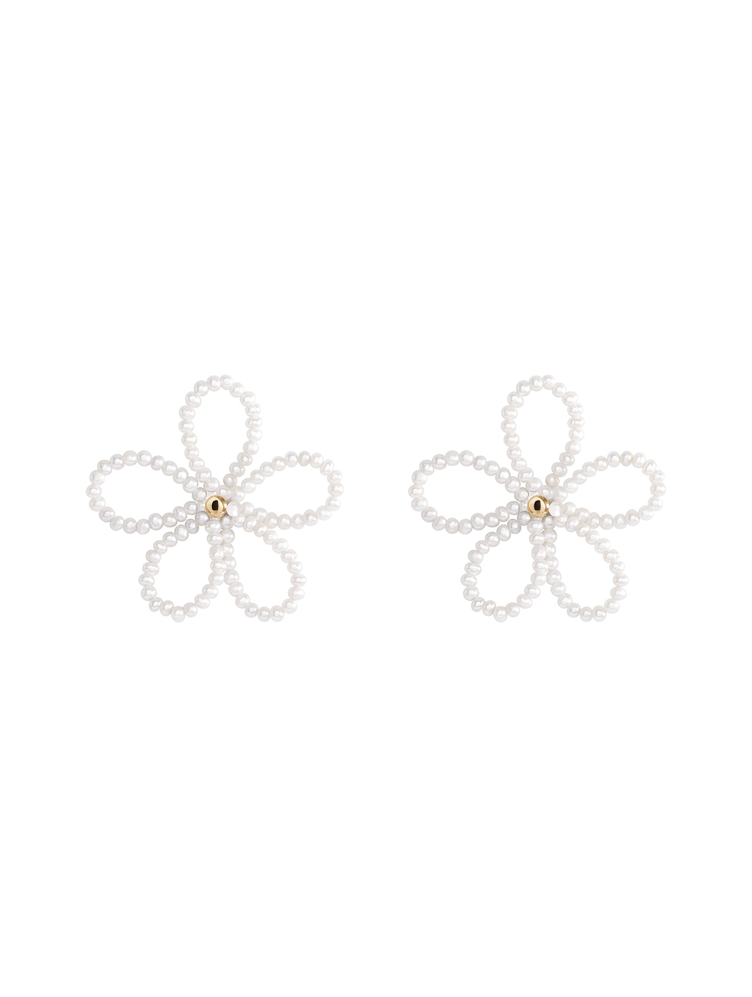 Sakura White Earrings